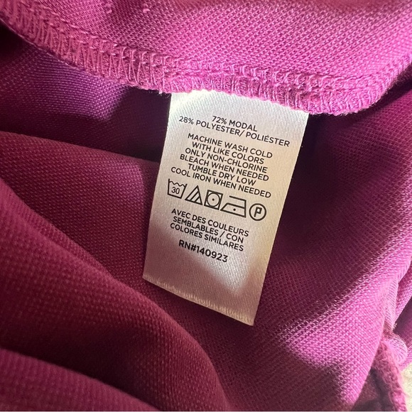 Lou & Grey Sandwashed Pink Tapered Jumpsuit, Lounge Romper, Tied Waist, Size L - Picture 10 of 11